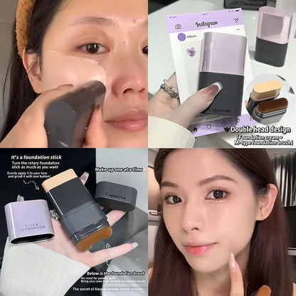 2-in-1 Concealer & Foundation Stick - Full Coverage for Acne Scars - Radiant Dewy Finish - Natural Skin-Like