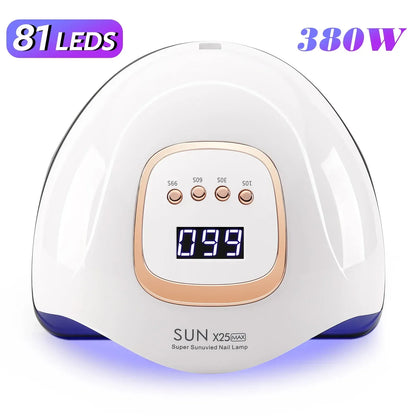 380W UV LED Lamp for Nail  84 LEDs Nail Dryer with Auto Sensor Quick-drying Manicure Lamp for Curing Nail Polish Nail Art Tools