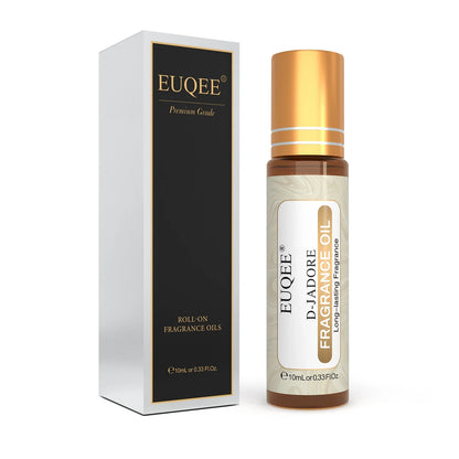 EUQEE 10ml Fragrance Oil Roll-On Long Lasting Scent La Vie Est Belle CHANCE Jadore Cotton Strawberry Mango for Men and Women