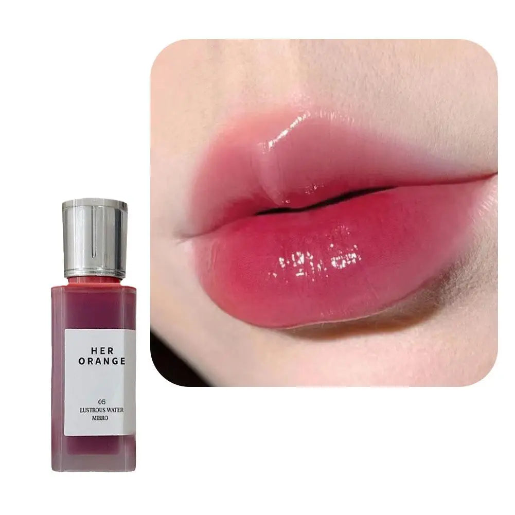 Clear Mirror Lip Gloss Water Light Lip Tint Hydrating Lipstick Glossy Shine Non Sticky Long Lasting Beauty Makeup Nude Color