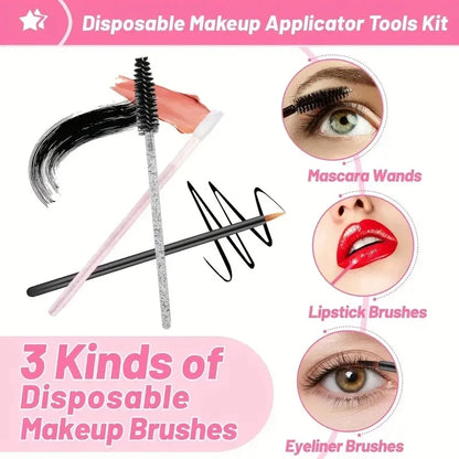 80pcs Professional Makeup Brush Set Box Eyebrow Eyelash Lip Brushes Hairpin Micro Brush for Eyelash Extension Makeup Tools