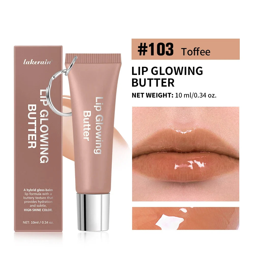 Lip Gloss Lip Oil Plumper Long Lasting Keychain Glowing Butter Moisturizing Pink Nourishing Makeup Care Hydrating Lipstick