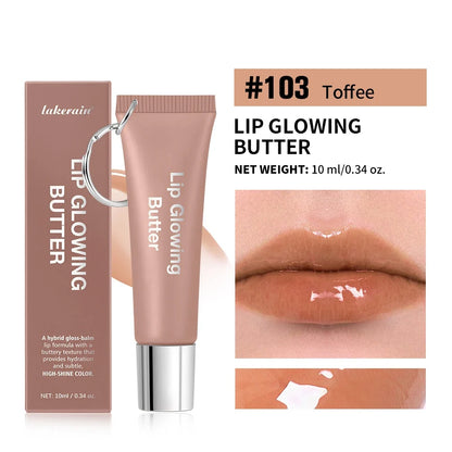 Lip Gloss Lip Oil Plumper Long Lasting Keychain Glowing Butter Moisturizing Pink Nourishing Makeup Care Hydrating Lipstick