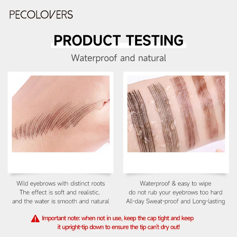 Eyebrows Pen Eyebrow Tattoo Waterproof Liquid Black Eye Brow Makeup Pencil Microblading