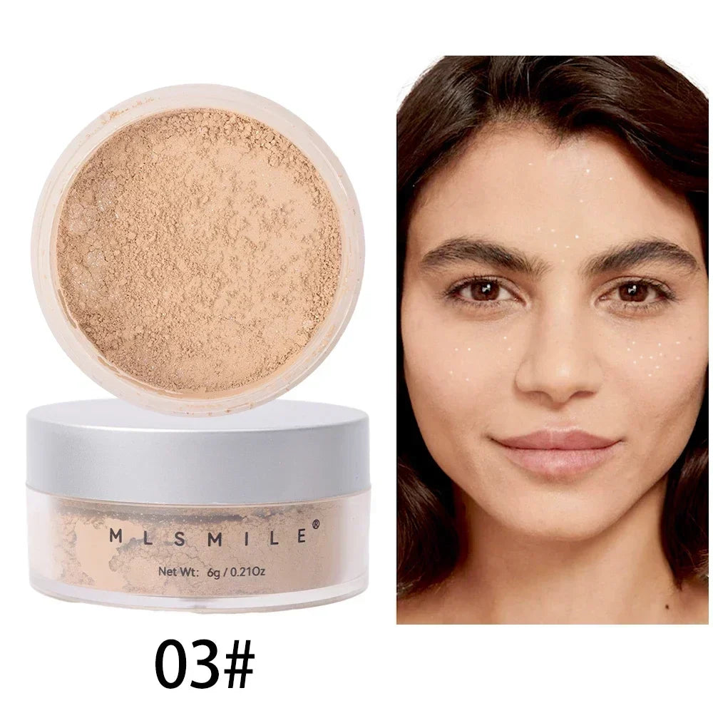 Matte Loose Powder Waterproof Oil-control Translucent Brightening Face Full Coverage Face Makeup Setting Finish Powder Cosmetics