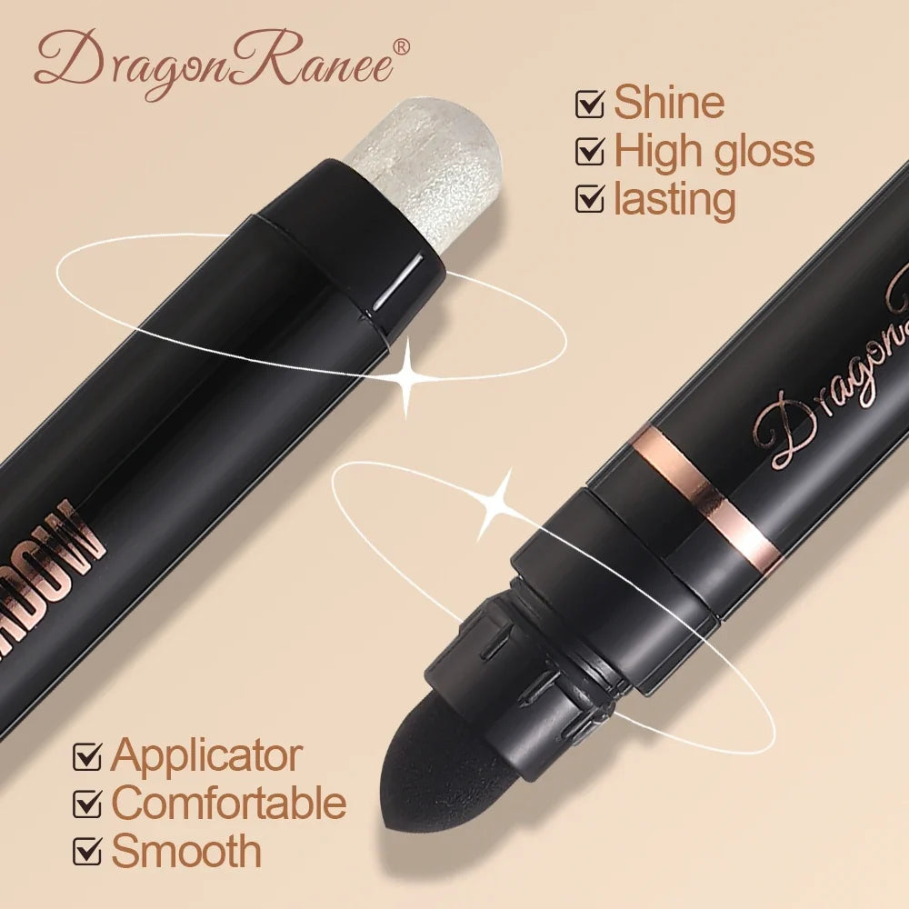 Eyeshadow Pen Pearlescent Eyeshadow Versatile One-Swipe Application Non-Smudging Waterproof Eyeshadow Highlighter Delicate Silky Smooth with Fine Shimmer Eyeshadow Liquid