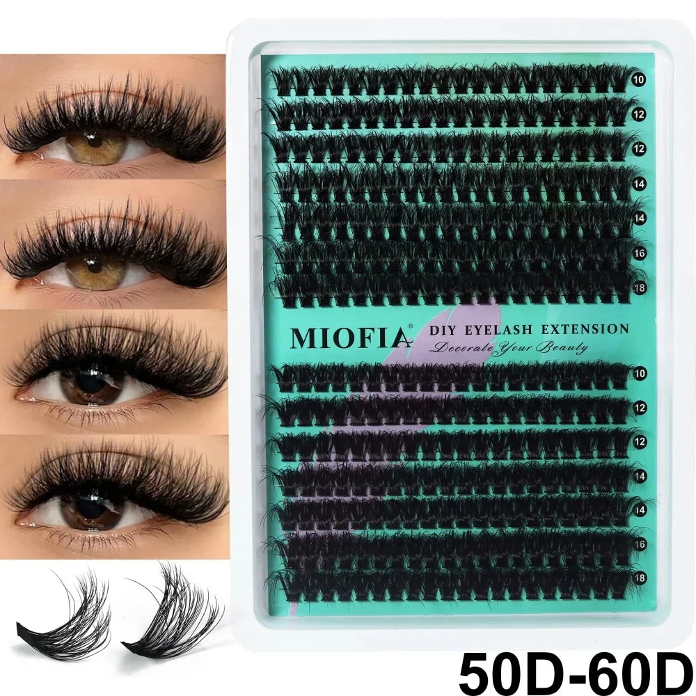 New 14/30 Rows DIY 5D Fluffy Lash Clusters 30D-150D Thick Eyelash Clusters Individual Lashes 10-18mm Cluster Eyelash Extension