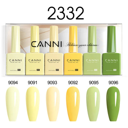 6pcs*9ml CANNI HEMA FREE Nail Gel Polish Set Gorgeous Color Semi Permanent Pigmented Painting Gel Soak off UV LED Gel Nails Kit