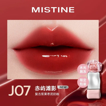 Mistine Lipstick Nude Long Wear Lip Creamy Korean Makeup Matte Lip Glaze Mirror Gloss Lip Jelly Long Lasting 2.9g