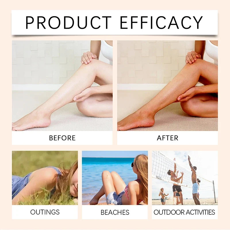 Summer Tanning Body Mousse 100ml Sun-promoting + Moisturizing Bronze Glossy Skin 0 Uv Damage Natural Tanning Wheat Skin Cream