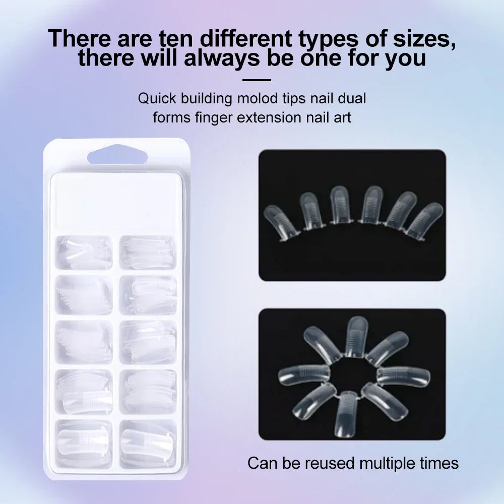 6PCS Extension Nail Polymer Gel Set 15ML Quick Building UV/LED Gel with Nails Mini Lamp for Manicure Extension Art DIY Tools Kit