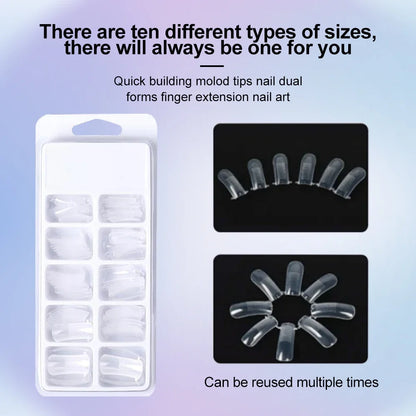 6PCS Extension Nail Polymer Gel Set 15ML Quick Building UV/LED Gel with Nails Mini Lamp for Manicure Extension Art DIY Tools Kit