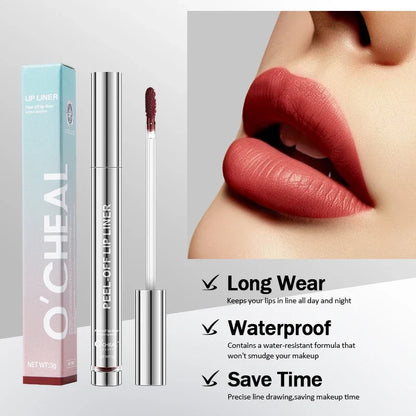 O'CHEAL Peel Off Lip Lip Liner Long-Lasting Lip Gloss High Color Rendering Tear-off 6 Color Waterproof  Matte Lip liner Makeup