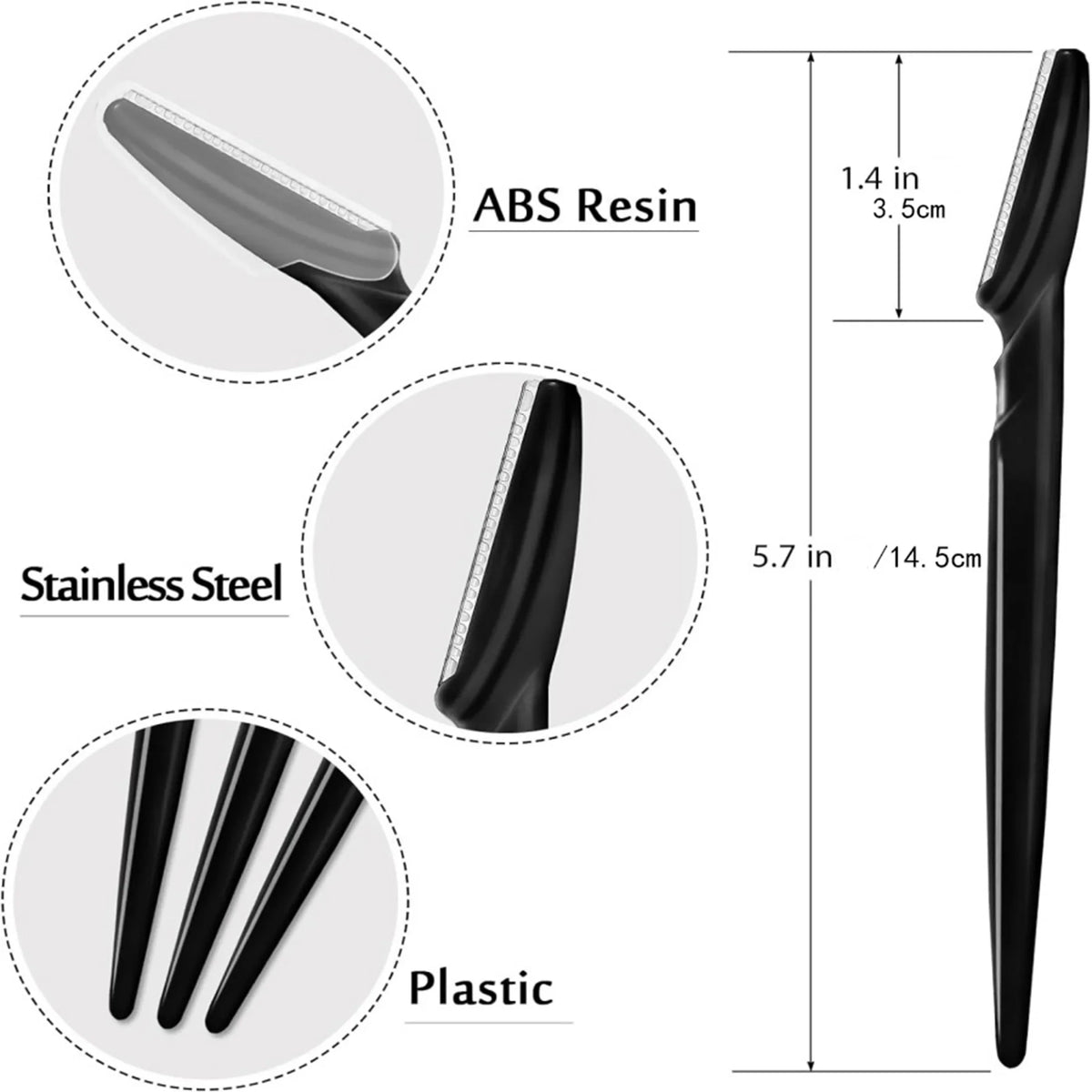 10/40Pcs Eyebrow Trimmer Face Blade Shaver Portable Eye Brow Epilation Hair Removal Safety Eyebrow Cutting Woman Makeup Tools