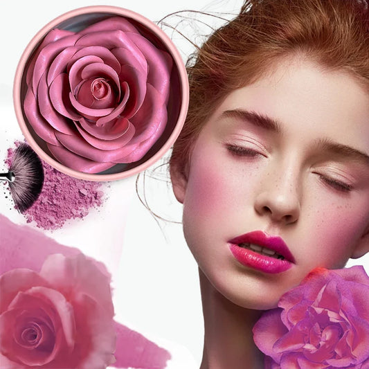 3D Petal Rose Makeup Blush 4 colors Gift Highlighter Rare Beauty Blush Rubor Forma Rosa Real Rose Flower Blush Shimmer Makeup