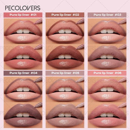 1PC 2-in-1 Lip Liner&Lip Gloss Pen-Matte Colors&Waterproof Long-Lasting ,Velvety Pencil for Plump Lip Outline, Easy Application