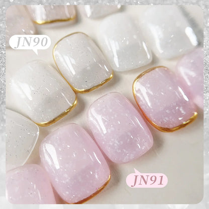 BORN PRETTY 10ml Snow Glitter Jelly Gel Polish Christmas Vernis Semi Permanent Nail Art Soak Off UV Gel Manicure Nail Supplies