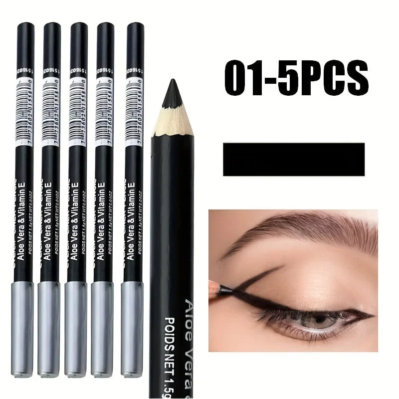 3/5pcs Eye Makeup Pen Black Brown Eyeliner Eyebrow Pencil Waterproof Long Lasting Cosmetic Beauty Tool