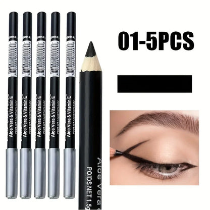 3/5pcs Eye Makeup Pen Black Brown Eyeliner Eyebrow Pencil Waterproof Long Lasting Cosmetic Beauty Tool