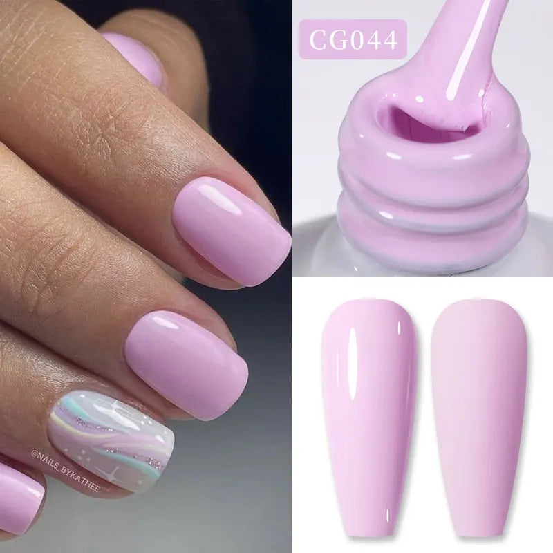 BORN PRETTY Jelly Nude Gel Nail Polish 10ml Light Pink Peach Translucent Color UV Light Cure Gel Varnish Nail Art DIY at Home