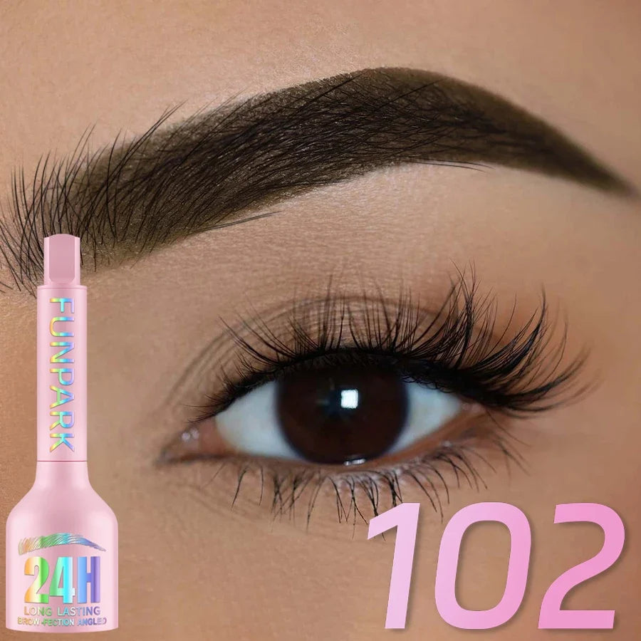 3D Dye Eyebrow Pencil Hairling Anti-smudge Waterproof 3 Colors Black Brown Brush Natural Wild Eyebrow Enhancers Cream Makeup