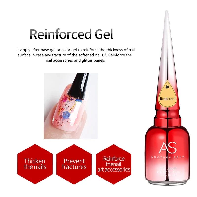 AS 15ml Transfer Foil Gel Nail Polish Soak Off Led Uv Gel Varnish Fast Dry Star Sticker Glue Stamp Gel