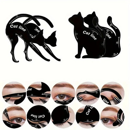 Cat Line Stencils Eye Template Shaper Model Easy to Make up Eyeliner Card for Eye Makeup Tools
