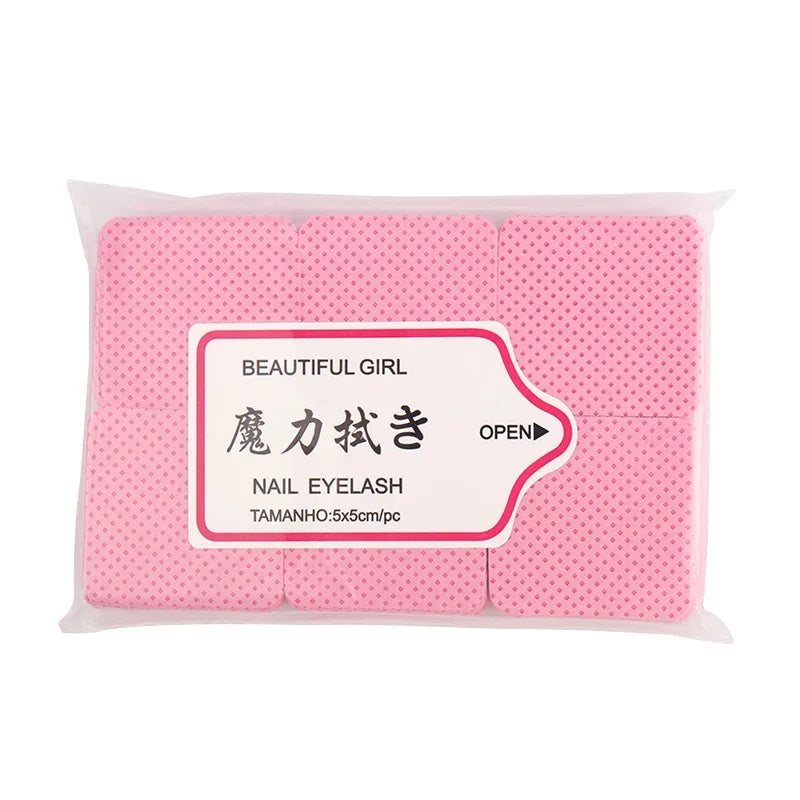 300pcs Lint-Free Eyelash Glue Wipes Paper Gel Remover Clean Month of Bottle Cotton Pads Beauty Cleaning Nail Art Makeup Tools