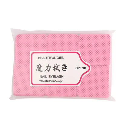 300pcs Lint-Free Eyelash Glue Wipes Paper Gel Remover Clean Month of Bottle Cotton Pads Beauty Cleaning Nail Art Makeup Tools