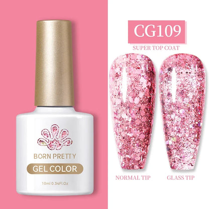 BORN PRETTY 10ml Clear Blooms Gel Polish UV LED Soak Off Nail Art Polish for Spreading Effect Marble Nail Polish Gel Painting