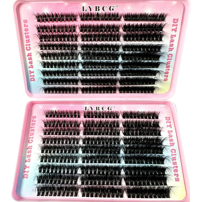 54Row 30D-100D 5D Fluffy Thick Lashes Clusters 9-16mmMix Wispy Individual Lashes Extensions Clusters DIY Makeup False Eyelashes