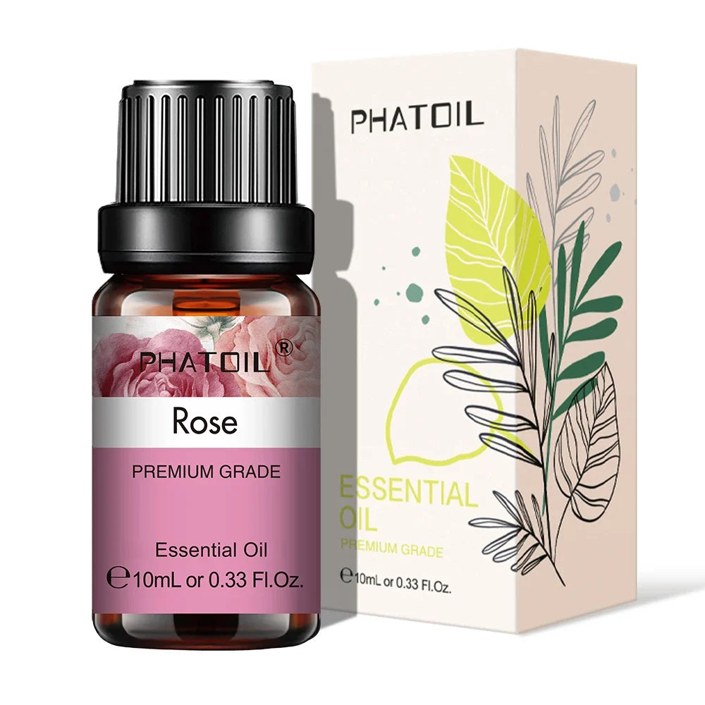 PHATOIL Natural Plant Essential Oil 10ml Eucalyptus Lavender Bergamot Vanilla Peppermint 1PCS Aroma Essential Oils For Diffuser