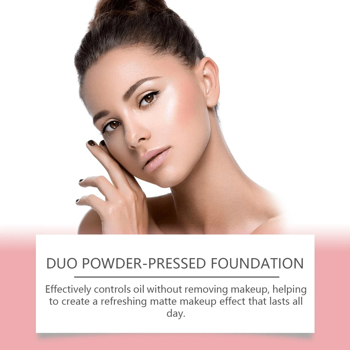Full Coverage Pressed Powder Foundation Oil Control Brightening Waterproof Lasting Flawless Finishing Powder Face Makeup Setting