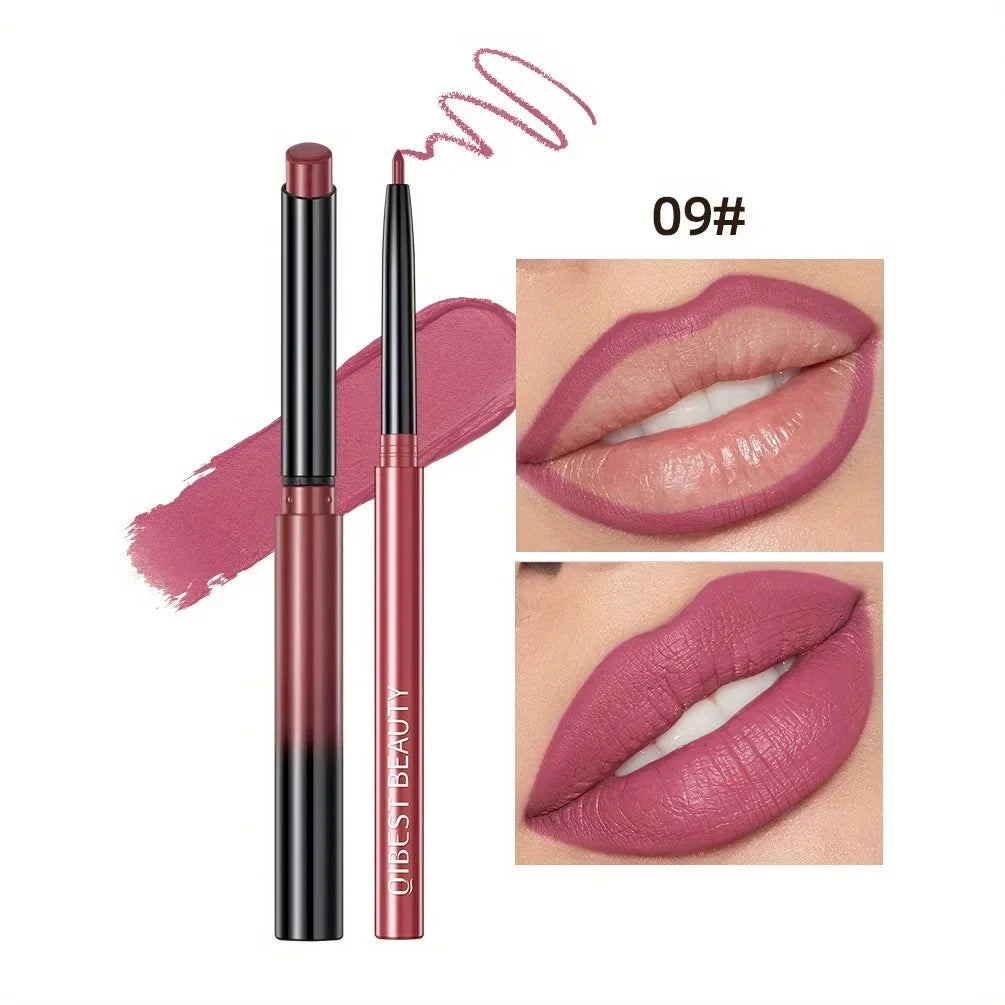 1PC matte lipliner, durable waterproof, sweat resistant, easy to color, fadeless lip gloss, essential for beauty
