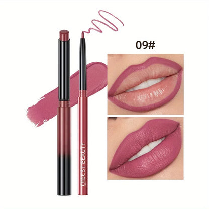 1PC matte lipliner, durable waterproof, sweat resistant, easy to color, fadeless lip gloss, essential for beauty