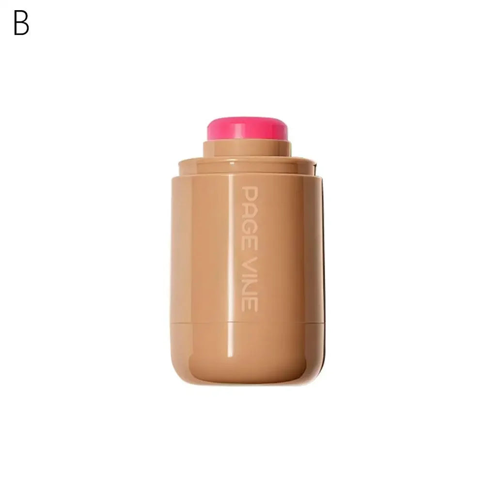 PAGE VINE Pocket Blush Stick Lip And Cheek Hydrating Stick Natural Rouge Powder Blush Cream Lipstick Cheek Easy To Apply Color