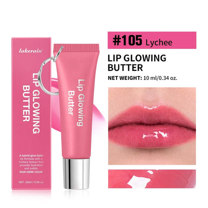 Lip Gloss Lip Oil Plumper Long Lasting Keychain Glowing Butter Moisturizing Pink Nourishing Makeup Care Hydrating Lipstick