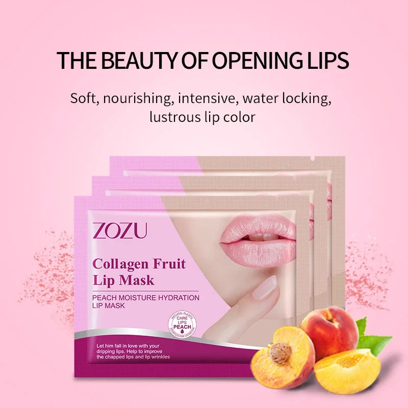 10pcs ZOZU Crystal Collagen Lip Mask Plump Lips Moisturizing Anti Wrinkles Nourishing Lip Patches Plumper Beauty Skin Care