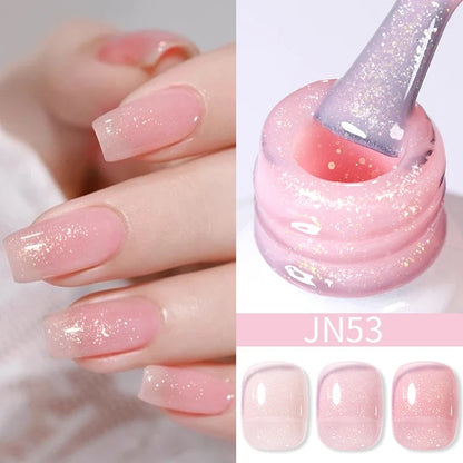 BORN PRETTY 10ml Blood Red Jelly Gel Nail Polish Halloween Nails Art Gel Polish Sheer Translucent Nail Gel for Winter Manicure