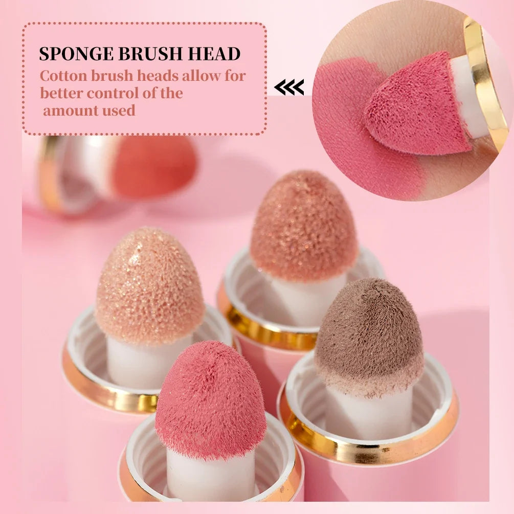 QIBEST Matte Face Liquid Blusher Smooth Cheek Eye Blush Highlighter Multi-Use Stick Rouge Lasting Liquid Contour Bronzer Makeup