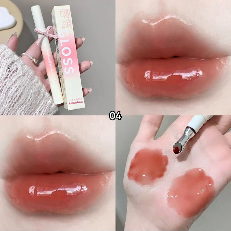 Kakashow Mirror Watery Lip Gloss - Moisturizing Jelly Lip Tint