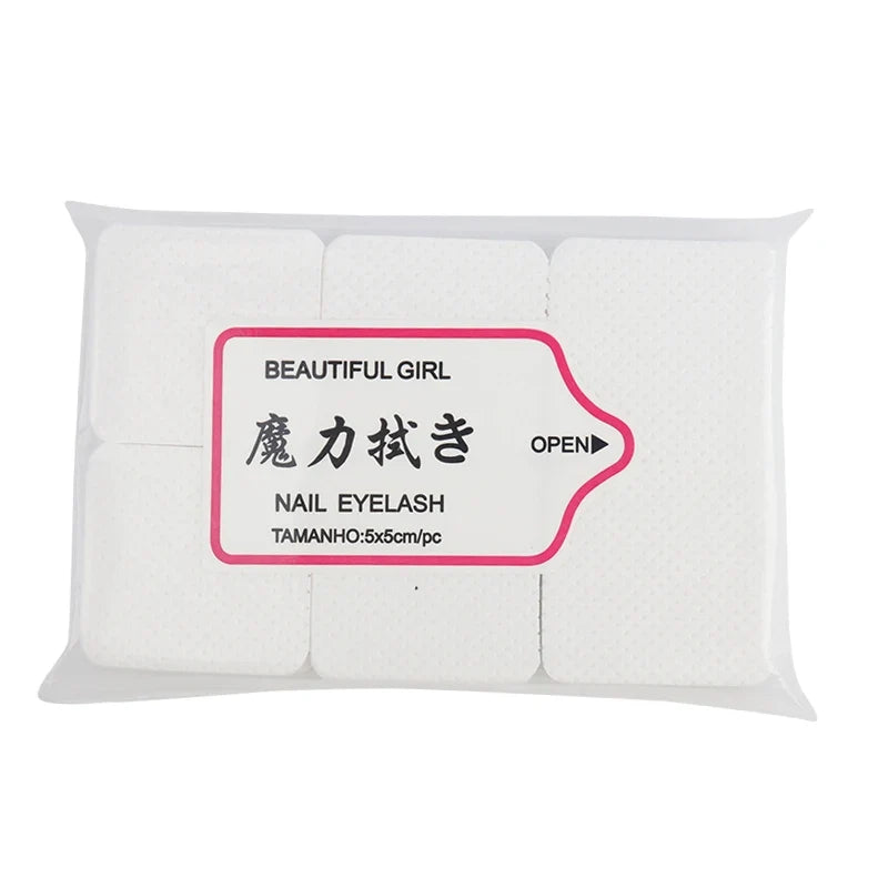 300pcs Lint-Free Eyelash Glue Wipes Paper Gel Remover Clean Month of Bottle Cotton Pads Beauty Cleaning Nail Art Makeup Tools