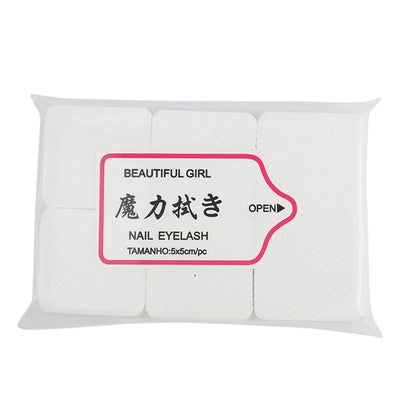 300pcs Lint-Free Eyelash Glue Wipes Paper Gel Remover Clean Month of Bottle Cotton Pads Beauty Cleaning Nail Art Makeup Tools