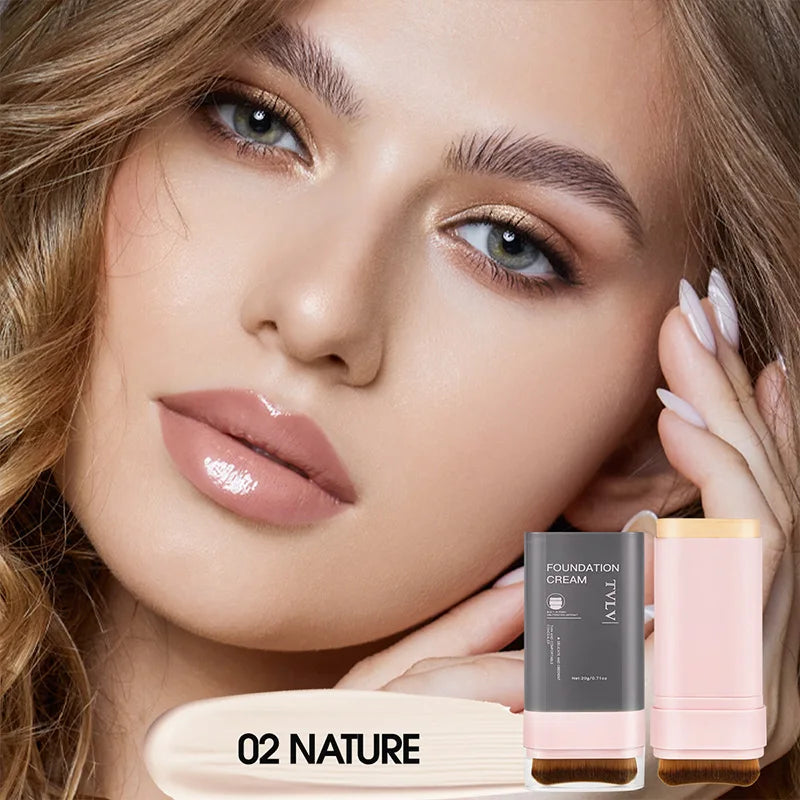 TVLV Concealing Foundation Stick with Built-In Brush - Waterproof