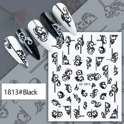 Cherry Blossom 3D Nail Stickers White Flower Petals Nail Art Decals Elegant Wedding Design Spring Sakura Manicure Slider Decor