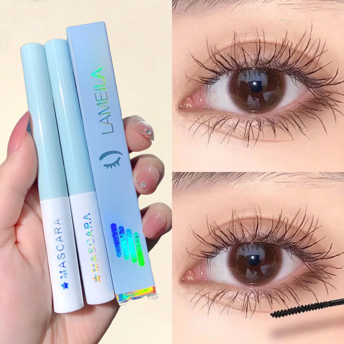 Ultra-fine Brush Lengthening Mascara - Black Waterproof 3D Lash