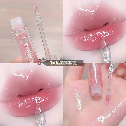 Lip Oil Uuny Transparent Water Gloss Lip Honey Female Moisturizing Lip Glaze Mirror Toot Glass Lip Gloss Student