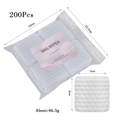 1080pcs Boxed Nail Art Lint-Free Eyelash Glue Wipes Paper Gel Polish Remover Clean Glue Cotton Pads Beauty Cleaning Tools