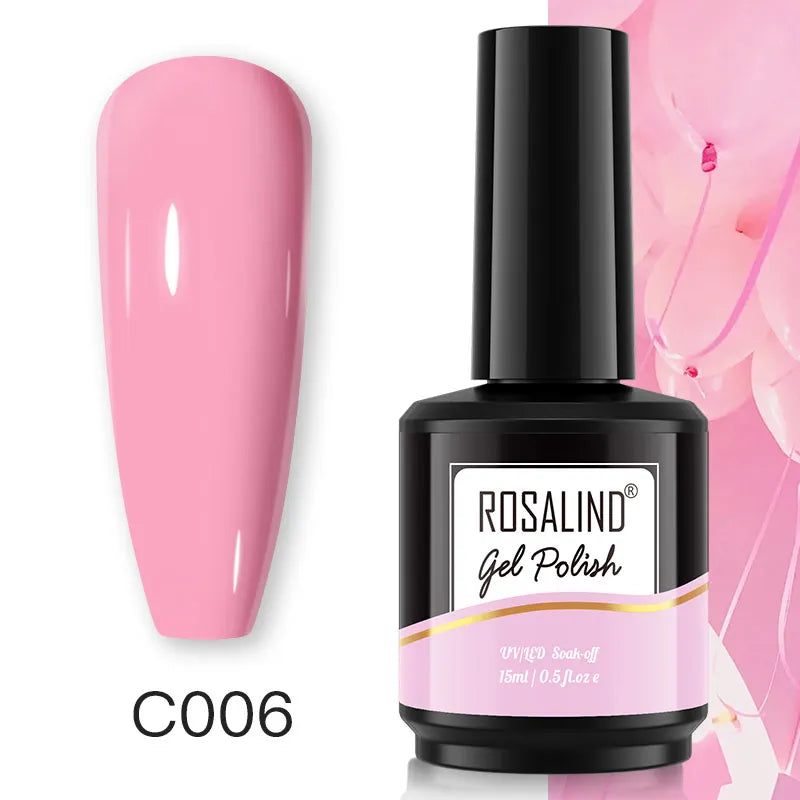 ROSALIND 7ml/15ml Summer Green Gel Nail Polish Semi Permanent Nail Art Manicure Soak Off Top Base Matt Hybrid Varnishes UV Gel