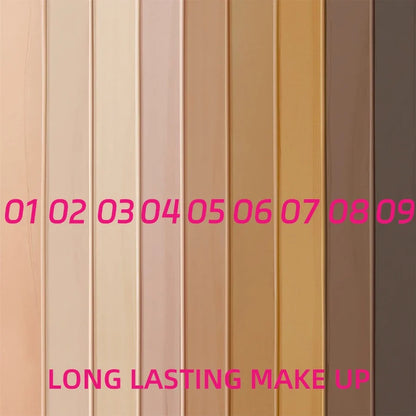 9 Shade Full Coverage Concealer Liquid Foundation  makeup high coverage  Base makeup  cushion Foundation cream  Natural Matte